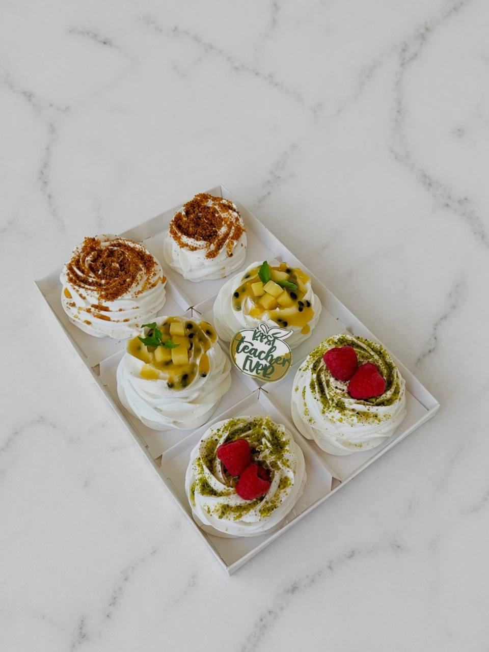 Handcrafted Pavlova dessert assortment by Fiabell